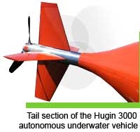 Tail section of the HUGIN 3000 autonomous underwater vehicle