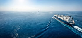 LNG vessel sailing in open ocean