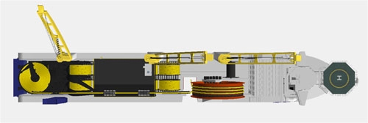 Capstan Reel Installation System (CRIS), top view