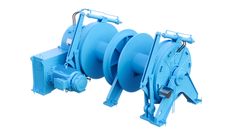 Electric Towing Winch for tug marked