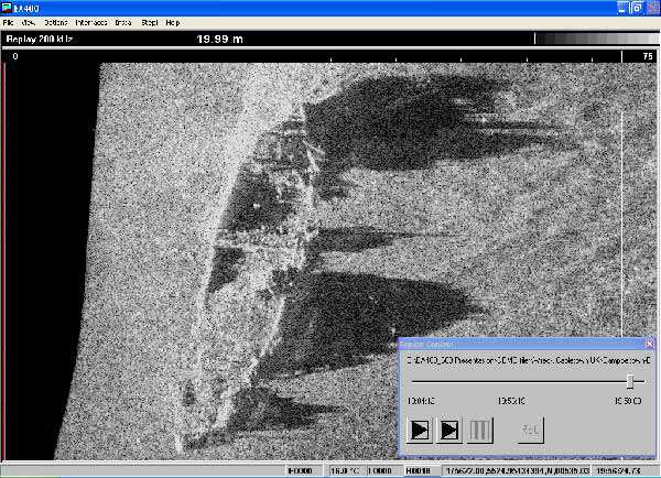 Single side scan with 200 kHz - wreck detection