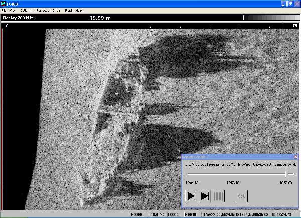 Single side scan with 200 kHz - wreck detection