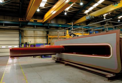 A stabilisor in a Kongsberg Maritime production site.