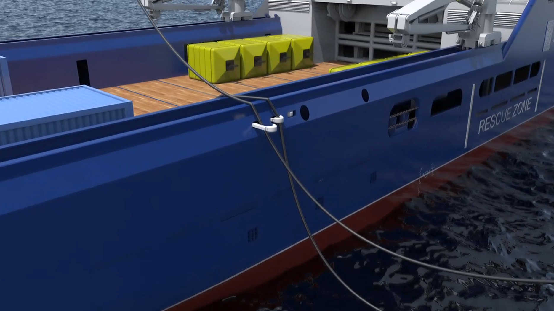 Safer hose operation system for anchor handling vessel Kongsberg Maritime