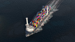 Kongsberg Maritime Container Feeder at sea