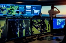 Control room of a ship - maritime surveillance