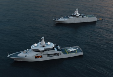 Vanguard vessels sailing side by side