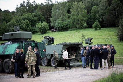 The live fire demonstration was held at the Slovenian Armed Forces' main training area - Poček Military Training Ground outside of Ljubljana. 