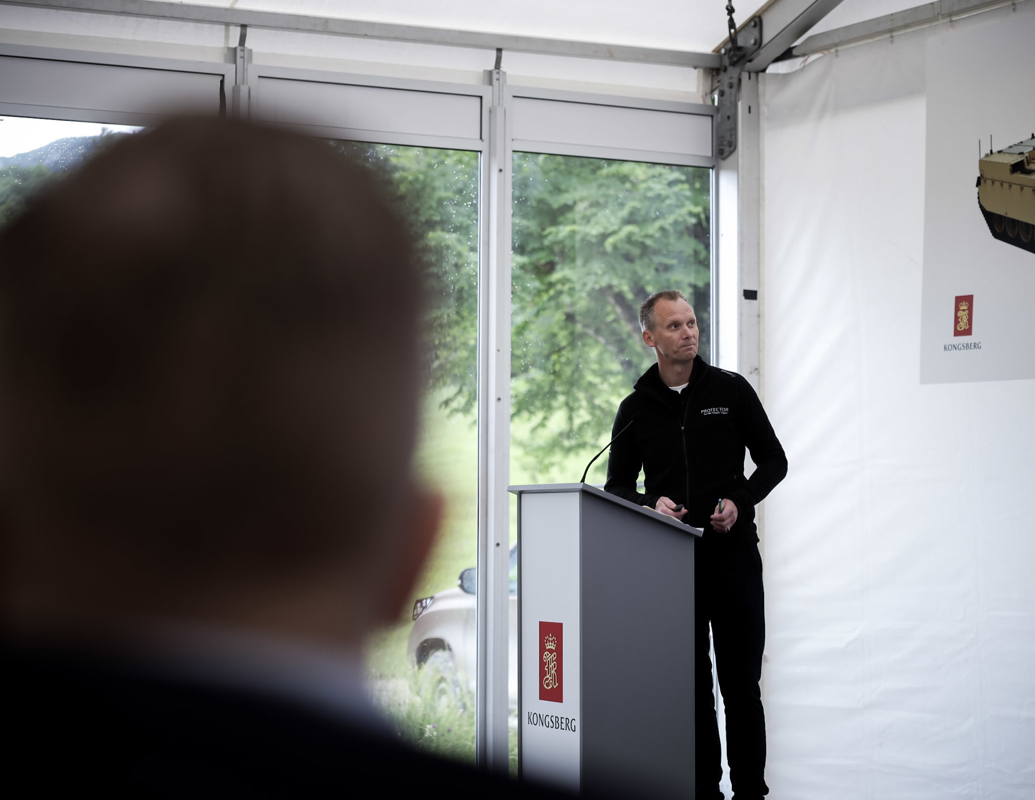 Arne Gjennestad, VP of Marketing and Sales Kongsberg Defence & Aerospace, at the opening of PUWG