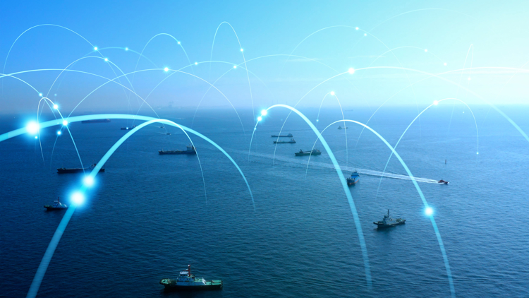 Visualization of using data analytics to shape the future of maritime domain awareness. Credit: Shutterstock