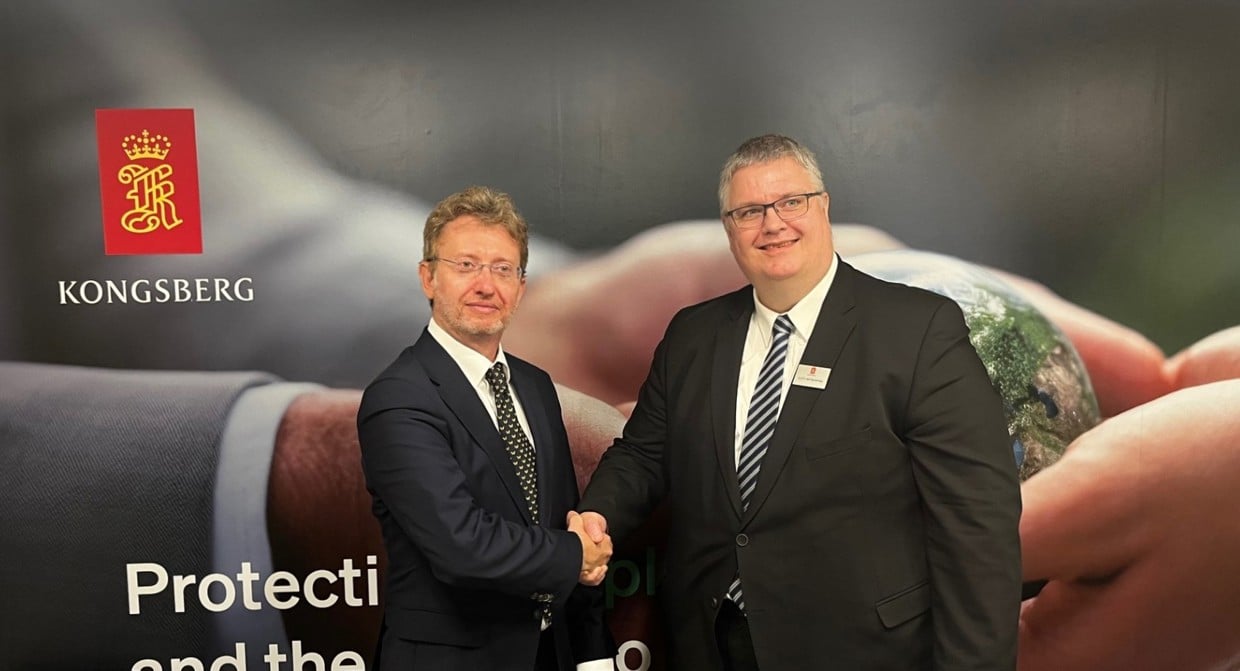 Press release where KONGSBERG and Nokia are shaking hands