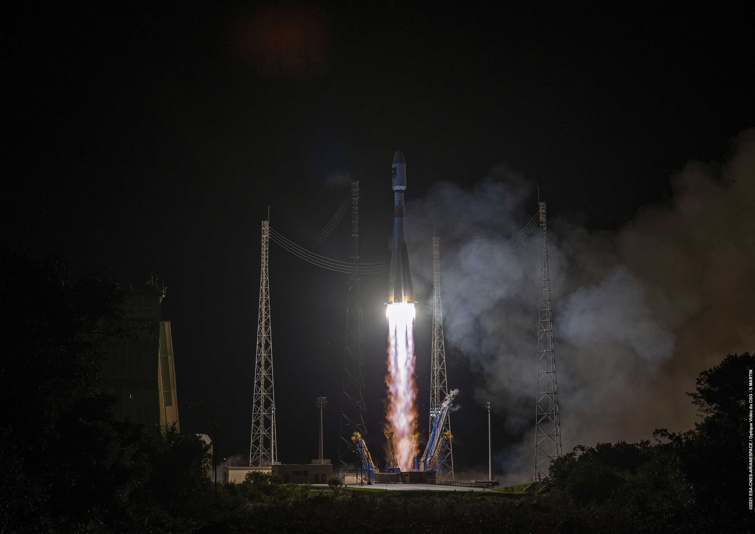 Galileo satellites 27-28 liftoff Credit: ESA/CNES/Arianespace/Optique Vidéo du CSG - S Martin