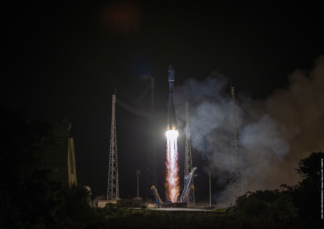Galileo satellites 27-28 liftoff Credit: ESA/CNES/Arianespace/Optique Vidéo du CSG - S Martin