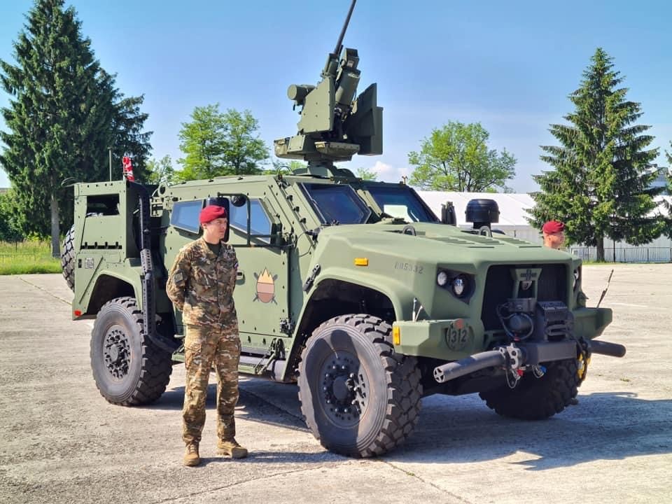 PROTECTOR weapon system on top of a military vehicle in Slovenia 3