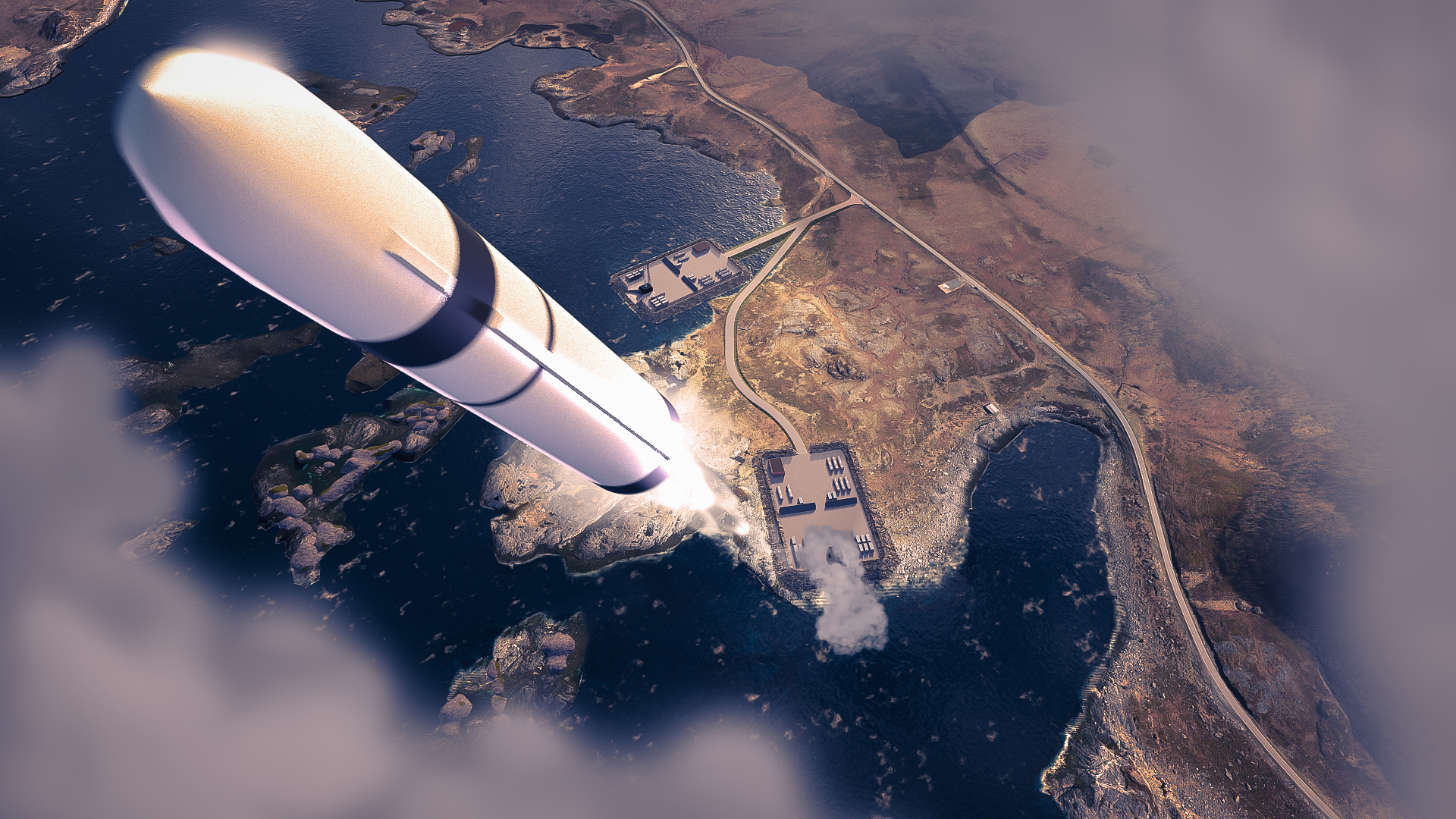 Andøya Space launch illustration seen from above. Credit: Andøya Space