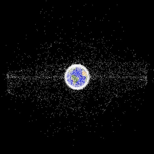 There are more than 29,000 known and tracked pieces of space. Courtesy of NASA ODPO