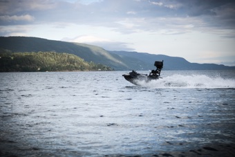 Coastal Shark on water in Kongsberg, Norway.jpg