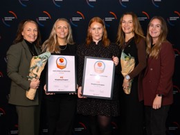 Image of KONGSBERG employees receiving Universum awards