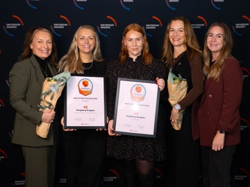 Image of KONGSBERG employees receiving Universum awards