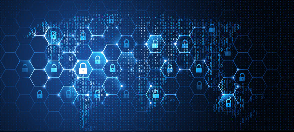 Adobe stock photo with multiple locks representing security