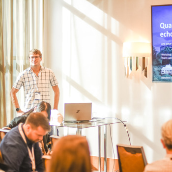 Man presenting at a workshop