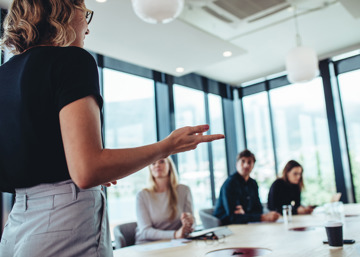 Illustration photo of people in a business meeting.