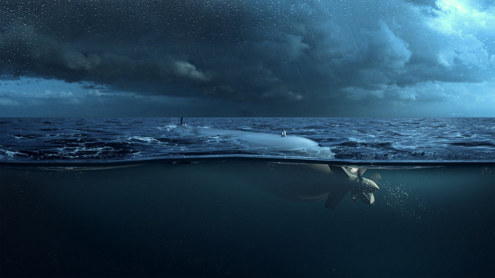 HUGIN Endurance in the waterline