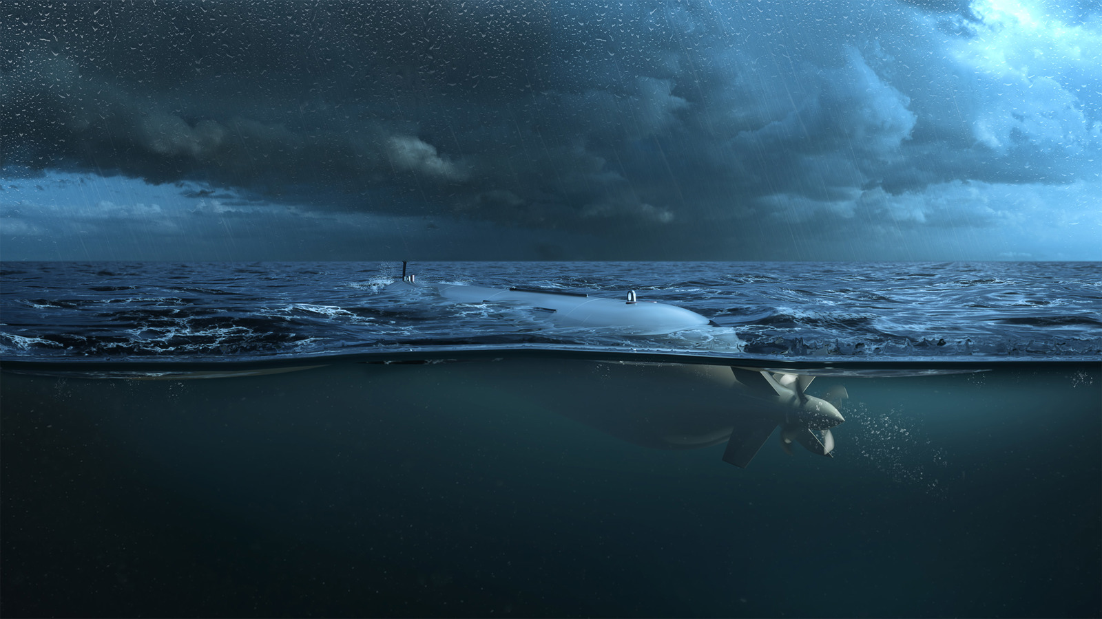 HUGIN Endurance in the waterline