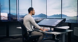 Man working with Remote Tower