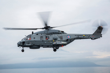 NH90 helicopter in air
