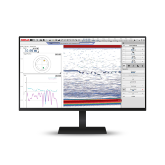 Illustration image of a display with EK80 user interface