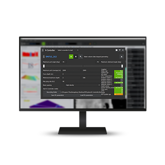 Image of monitor with K-controller software
