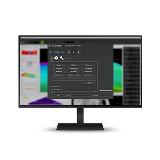 Image of monitor with K-controller software