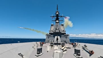 Image of NSM shooting from vessel