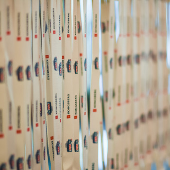 Close up image of hanging lanyards